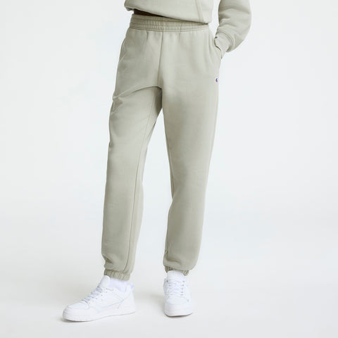 Champion Powerblend Oversized Sweatpants, C Logo in Dried Sage