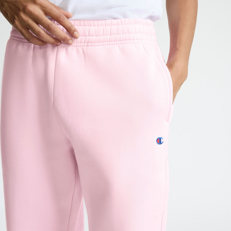 Champion Powerblend Oversized Sweatpants, C Logo in Sweet Dreams