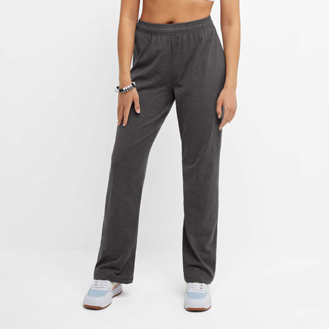 Champion Lightweight Lounge Pants, C Logo in Granite Heather