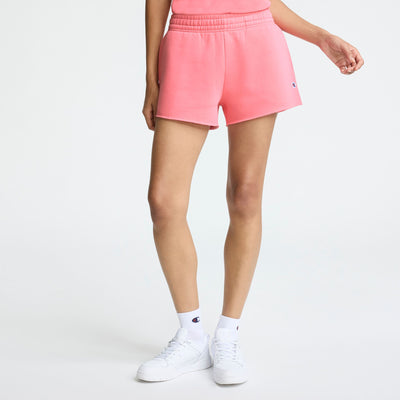 Champion 3" Powerblend Shorts, C Logo in Bubblegum