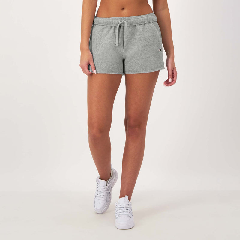 Champion 3" Powerblend Shorts, C Logo in New Manhattan Mist Heather