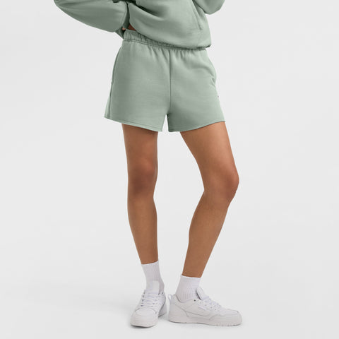 Champion 3" Powerblend Shorts, C Logo in Clever Sage