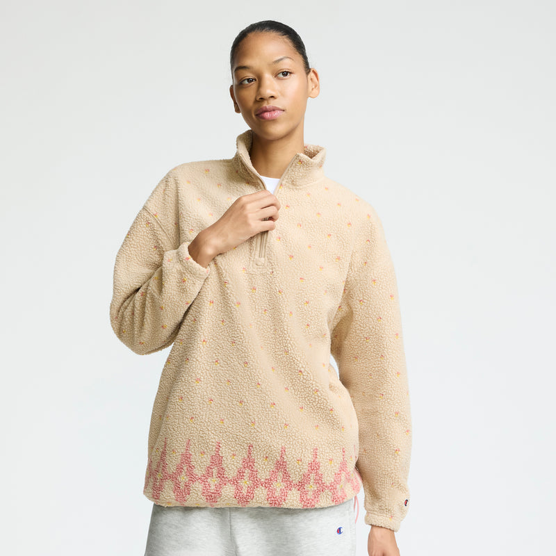 Champion Ski Patrol Polar Fleece 1/2 Zip in Champagne Frost