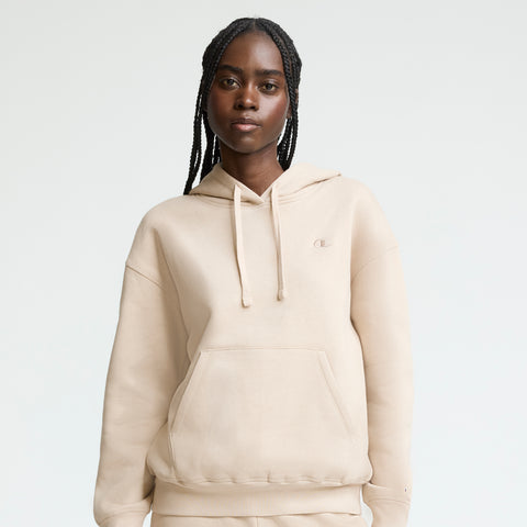 Champion Small C Freshman Powerblend Hoodie in Champagne Frost
