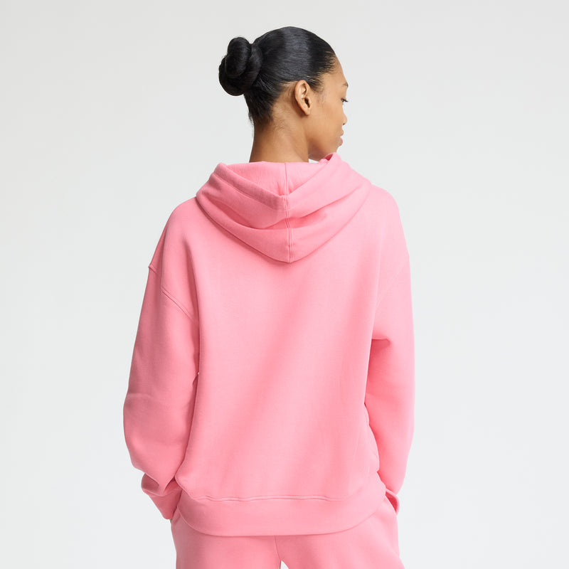 Champion Small C Freshman Powerblend Hoodie in Bubblegum