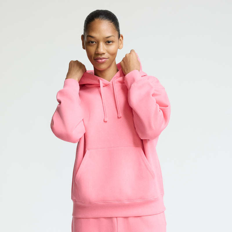 Champion Small C Freshman Powerblend Hoodie in Bubblegum
