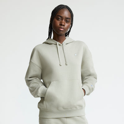 Champion Small C Freshman Powerblend Hoodie in Dried Sage