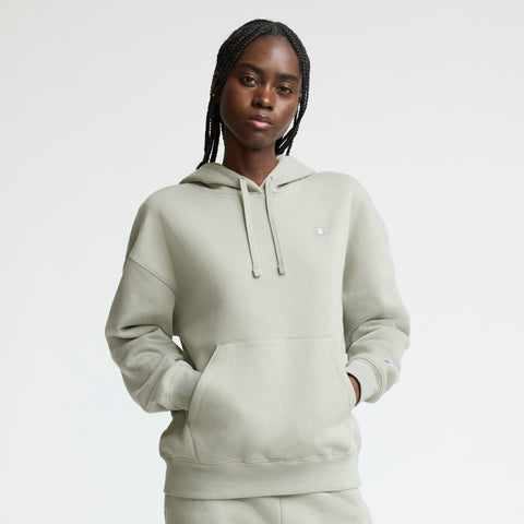 Champion Small C Freshman Powerblend Hoodie in Dried Sage