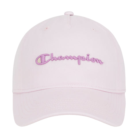 Champion Script Embroidery Adjustable Cap in Ballerina Pink