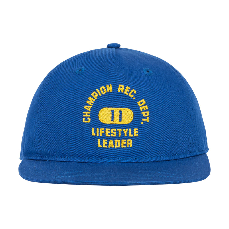 Champion Athletic Dept Flat Brim Cap in Blue