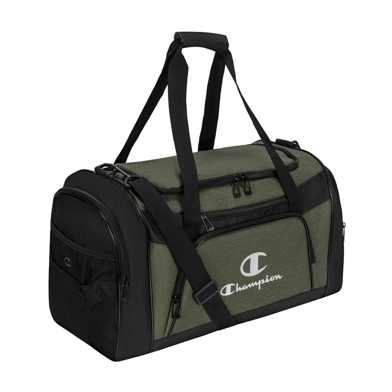 Champion Stadium Duffel Bag in Green/Black